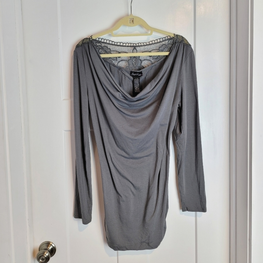 Grey long sleeve dress